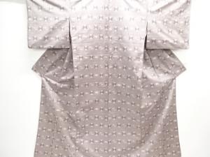 アンティーク　絣柄織り出し手織り紬着物